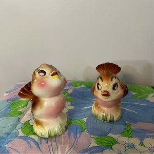 Vintage Lefton Norcrest bird Salt & Pepper shaker set Anthropomorphic rare